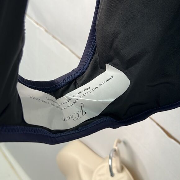 J.Crew Navy Blue Ruched One Piece Swimsuit NWT - Picture 7 of 15
